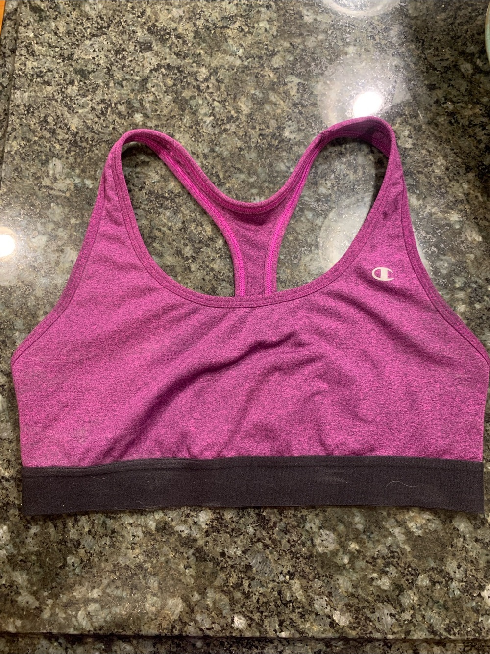 Champion Magenta Racerback Sports Bra with Black Band